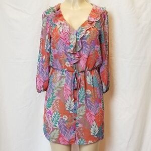 MIMI Chica Sheer Floral Dress